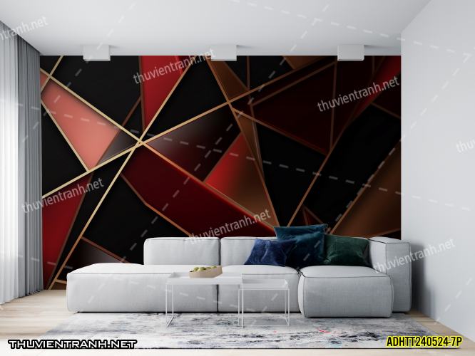 Tranh dán tường hoa văn trừu tượng- -ADHTT240524-7P - Tranh tường chất lượng cao